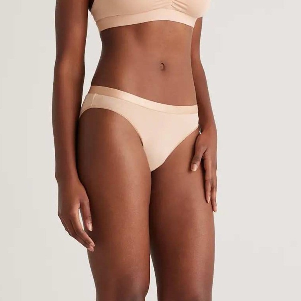 Quince Womens Micro-Modal Bikini Underwear Set 5-Pack Nude Beige Size Small